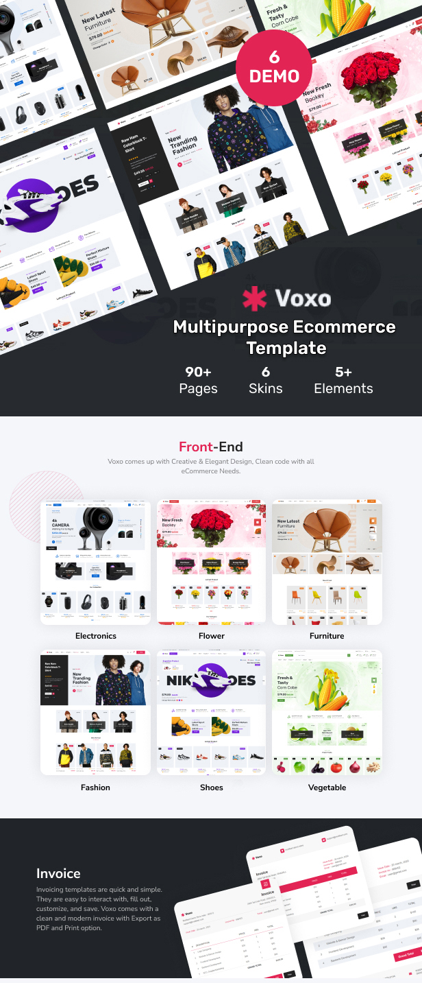 Voxo – React Ecommerce Template with Redux Toolkit , React Hooks, Next JS & REST API